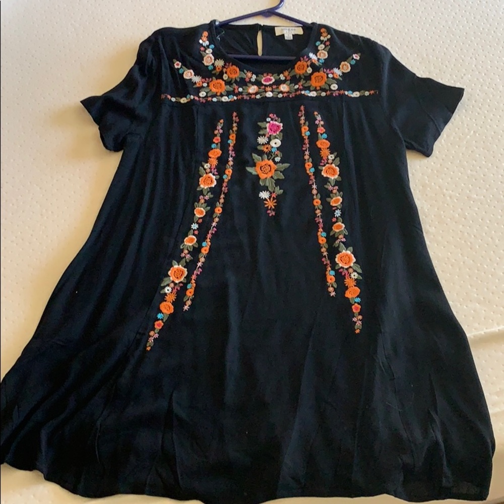 Black Embroidered Dress
